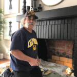 Bob During Firebox Back Wall Rebuild Bob During Firebox Back Wall Rebuild